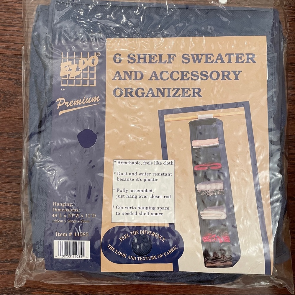 Hanging sweater and shoe organizers (1 of each)